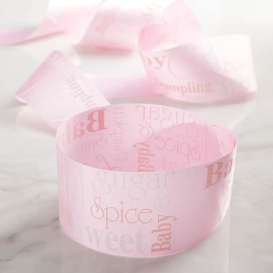 2.5'' x 5 yd. It's a Girl Satin Ribbon by Celebrate It®